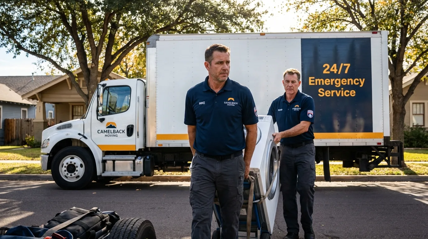 CamelBack Moving crew loading furniture in Oak Grove, LA
